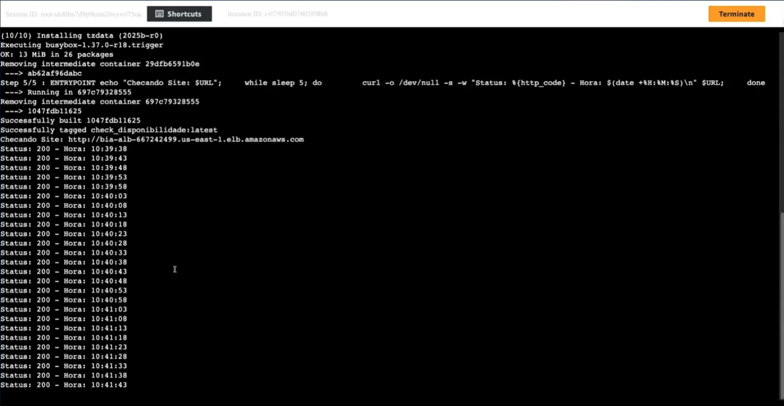 Teste de alta disponibilidade